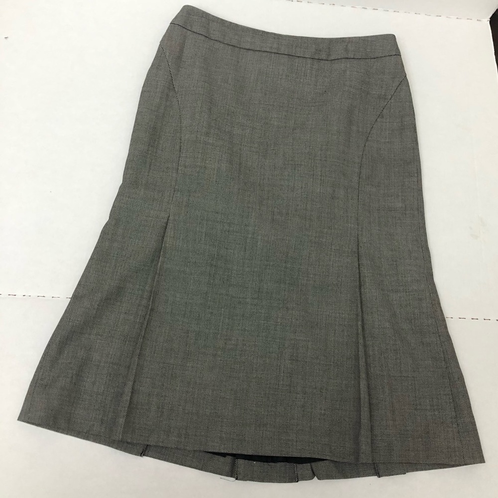 LOFT Black & Tan Checked A Line Skirt Sz 6